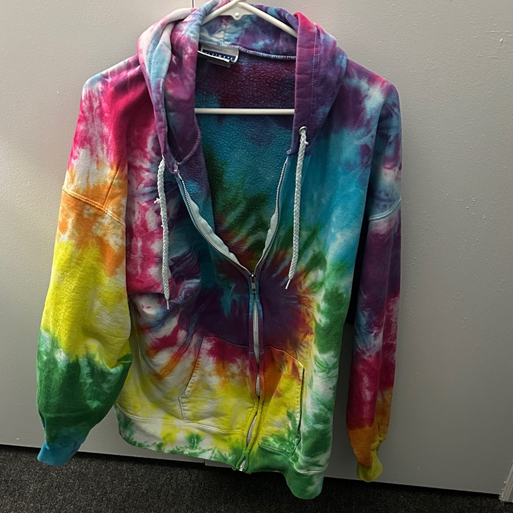 Hanes Vibrant Tie-Dye Cotton Hoodie